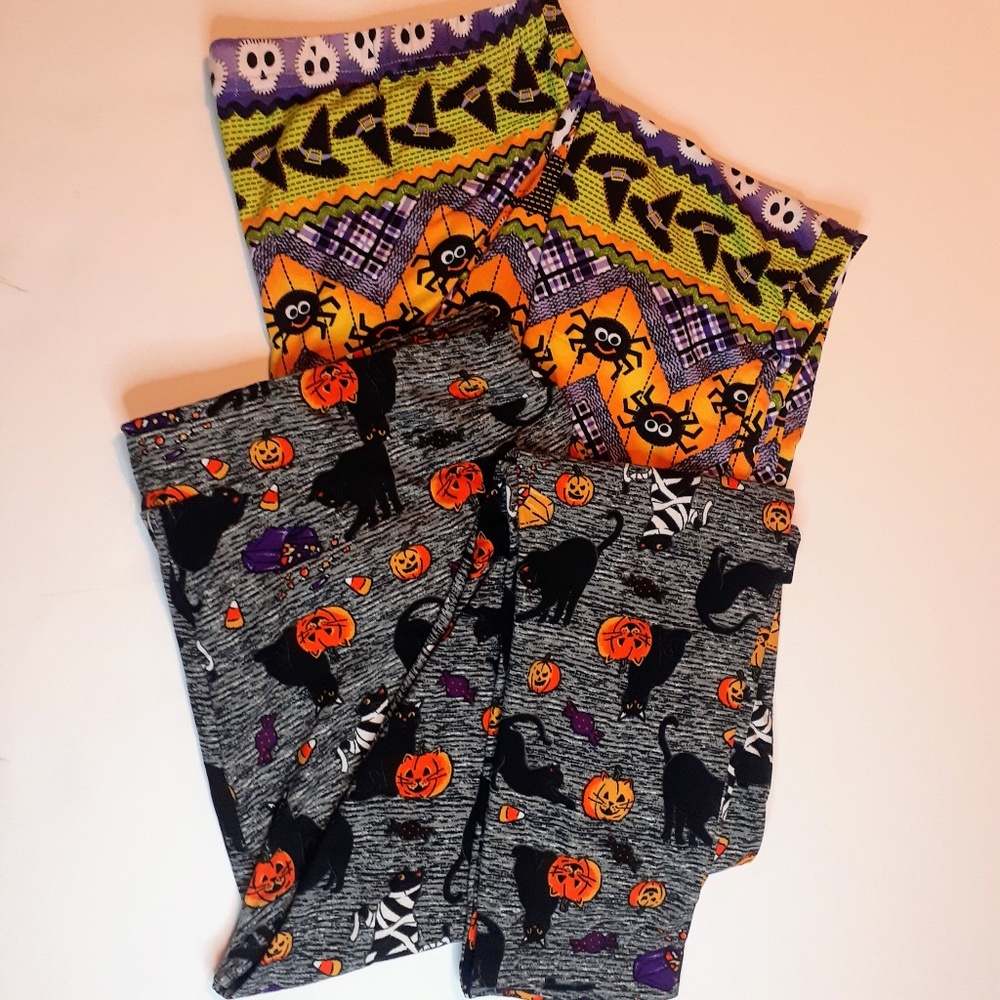 Set of 2! Halloween Leggings 2X